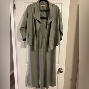 Max Studio Sage Green Jacket and Pants